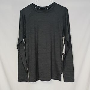NWT Gaiam Slim Fit Black Heather Long Sleeve Shirt Size Small Athleisure Workout